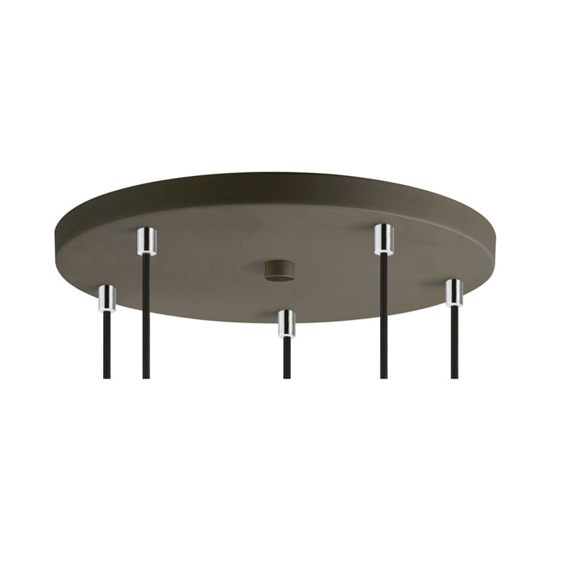 Luminaire suspendu cylindre grappe 5 lumières Thiede