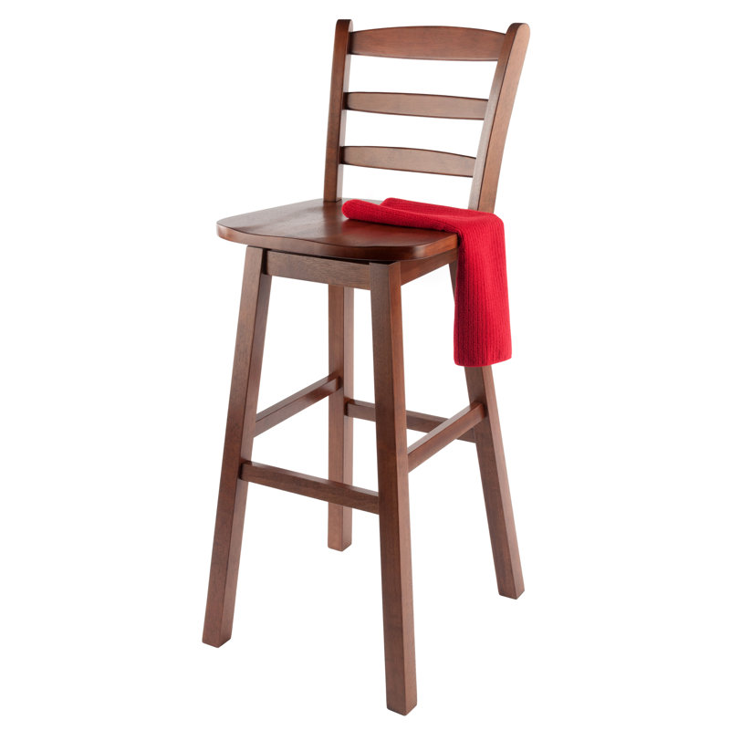 Joyate Swivel Solid Wood Counter Stool with Solid Wood Frame, Bar Stool (30” Seat Height)