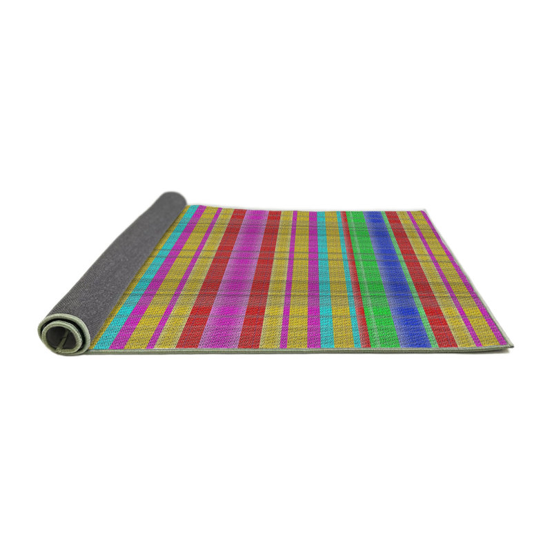 Tapis vert/bleu/rose zone, Rond 5 pi