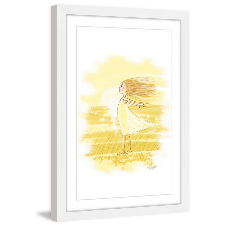 « wind fille » par phyllis harris, reproduction d’art encadrée, H 24 po x l 16 po x P 1,5 po