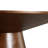 5-Piece Dining Set Round Dining Table With Ash Wood Walnut Top And 4 Leather Dining Chairs In Stained Wooden Legs-109423043