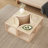 Round To Square Block Modular Coffee Table Light Natural Rattan With Storage 4 Piece