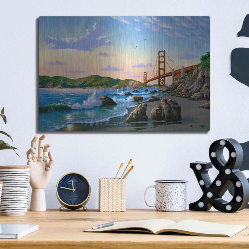 «Golden Gate Sunset, CA 2» par Eduardo Camoes, H 12 po x l 16 po