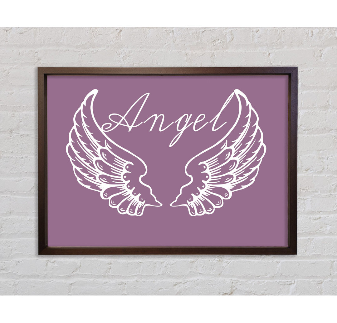 Mädchenzimmer Zitat Angel Wings 4 Dusty Pink - Druck