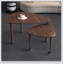 Table basse rotative moderne à 360 degrés, pieds en bois massif, assemblage facile, parfait pour les petits appartements et les salons
