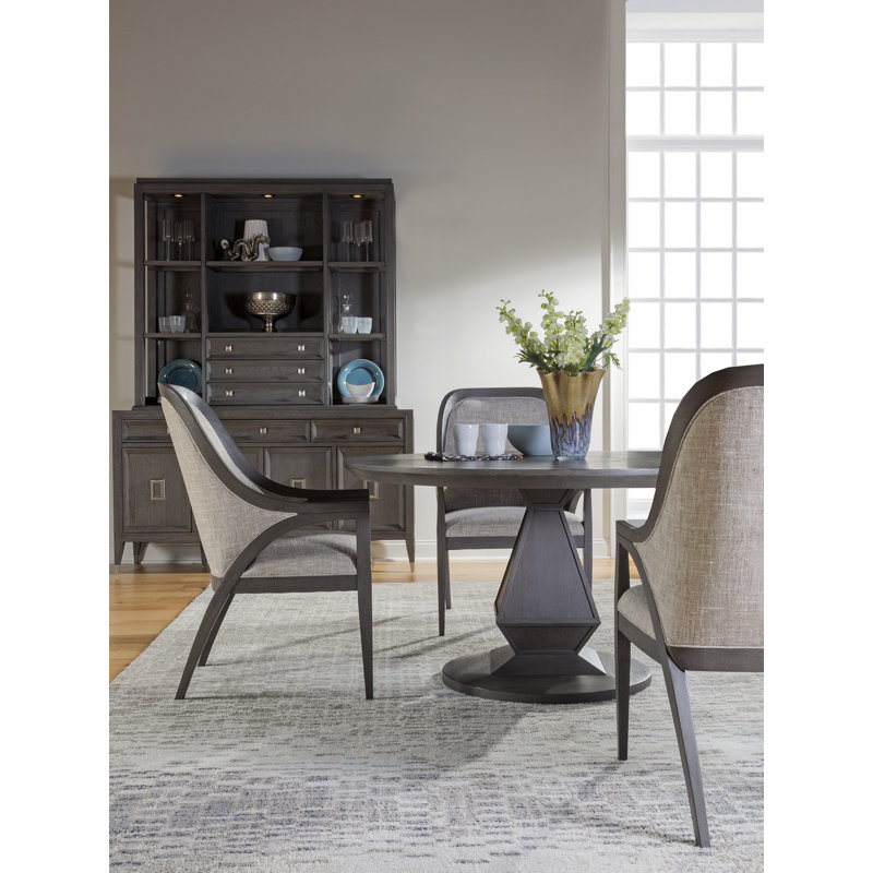 Appellation Transitional Gray Wood 54" Round Dining Table