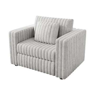 Ansari 44.9" Modular - Gray. Highly Functional With Storage. Stylish Design For Living Space. Metal Frame, Microfiber Upholstery. Soft Seat. Contemporary Style. 1 Seat, 90.04 Lb Gray Bedroom & Room