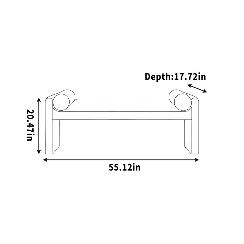 Dao, 20.47" H x 55.12" W x 17.72" D
