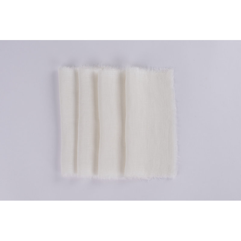 Lirida Brighton Linen Cocktail Napkins, Ivory