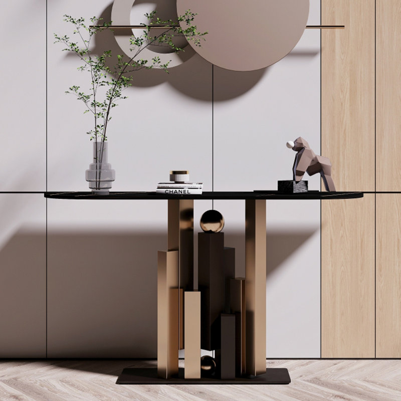 Simple modern console table, 33.5" H x 70.9" W x 13.8" D