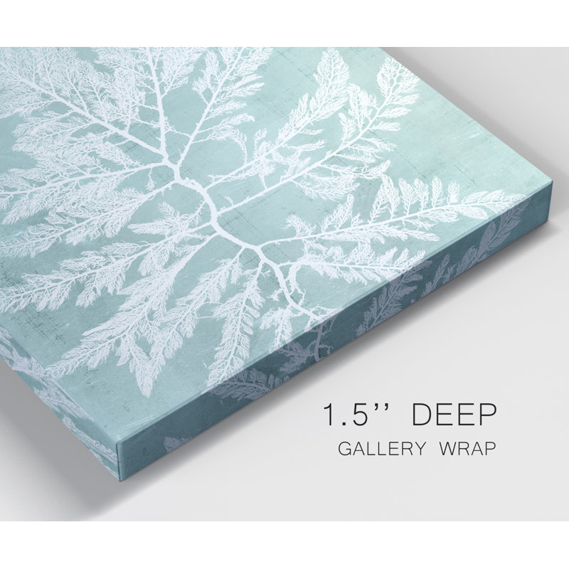 « algues on aqua i », reproduction de peinture sur toile tendue, H 10 po x l 10 po x P 1,5 po