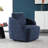 Upholstered Swivel Barrel Chair-557864415