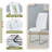 7-Piece Glass Top Dining Table Sets-852886377-852886372