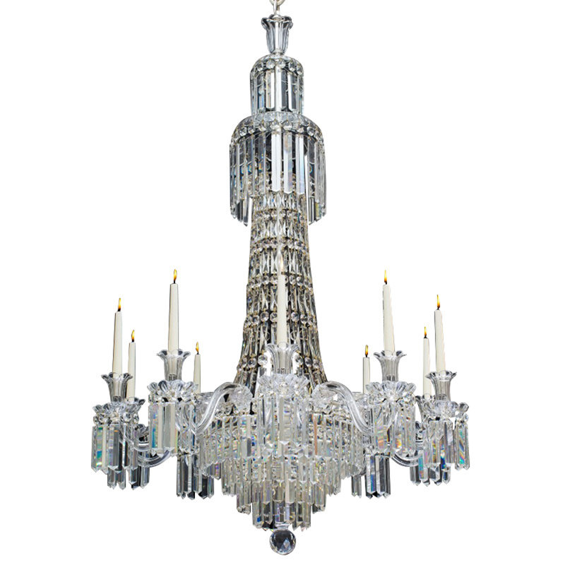 Lustre suspendu cascade de lumière victorienne, H 48 po x l 24 po x P 24 po, Argent antique, Gelé