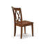 L'ensemble de table de salle à manger 3 pièces comprend 1 table de salle à manger et 2 chaises en bois d'acajou avec double dossier en X - finition acajou-941983531-941983532-941983533