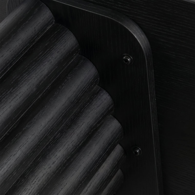 Table basse 51 po, table basse moderne en bois, Noir
