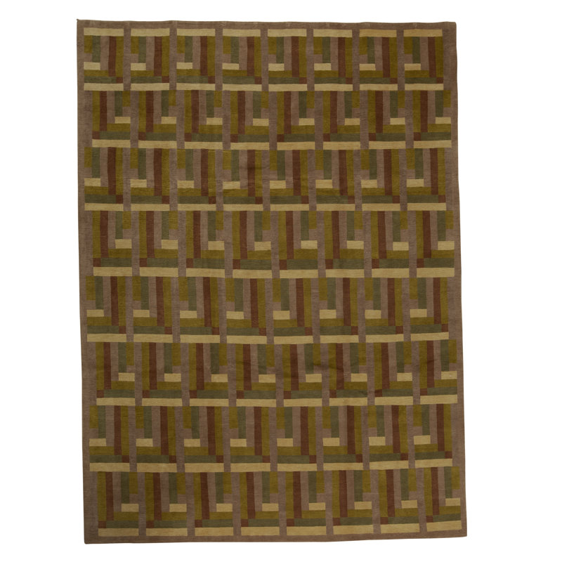 Hand-Knotted High-Quality Brown Area Rug