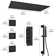 Rodeo 32"X16" Ceiling Mounted 3-Function Thermostatic Complete Shower System With Body Jets And Slide Bar