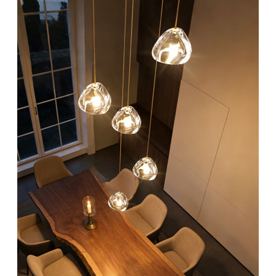 5-light Dimmable Crystal Chandelier