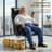  Modern Oversized Executive Office Chair, High Back Ergonomic Comfy Desk Chair with Padded Flip-up Armrests and Wheels, PU Leather Heavy Duty Computer Swivel Rolling Task Chair-184361067