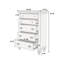 Mobilier de chambre à coucher avec commode 1 pièce Luxury Classic