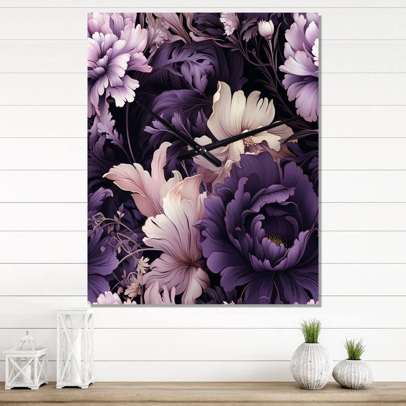 Jaquavian - Horloges murales florales, Grand