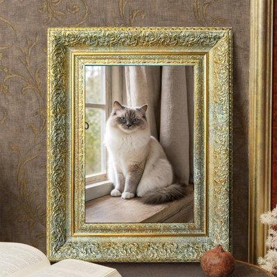 Cadre photo mural antique doré 3 pièces 11 po x 14 po avec tablettes
