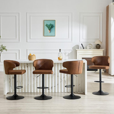 Ensemble de 4 tabourets de bar pivotants à 360 °
