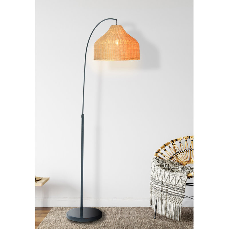 Swedesboro 78'' Black Arched Floor Lamp
