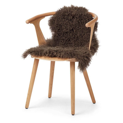 Solid Colour Sheepskin Hand Woven 50cm X 85cm Area Rug