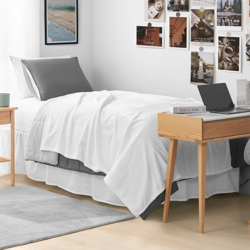 The Sheet Lab Solid Plush Throw Blankets, White