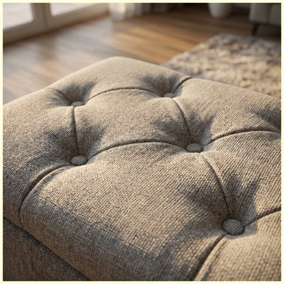 Banc de rangement avec repose-pieds 32 po avec plateau intégré, repose-pieds moderne et banc de bout pour le salon, la chambre à coucher et le vestibule