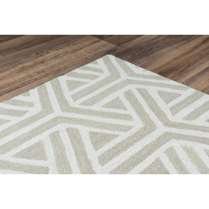 Smallwood Wool Geometric Indoor Rug, Rectangle 5' x 7'6"