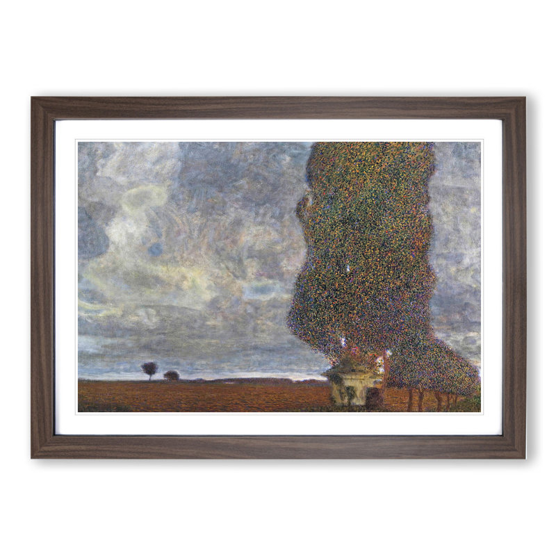 Approaching a Thunderstorm by Gustav Klimt - Picture Frame Painting, 27cm H x 36cm W x 2cm D, Walnut Framed