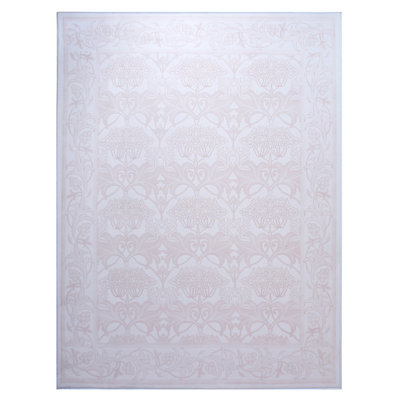 William Morris Light-Brown Washable Runner with Built-in Padding & Non-Slip Backing