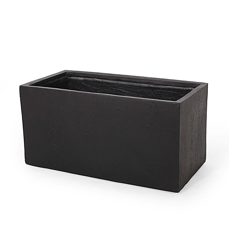 Planter. No assembly is required., 16.03" H x 31.28" W x 15.72" D, Black