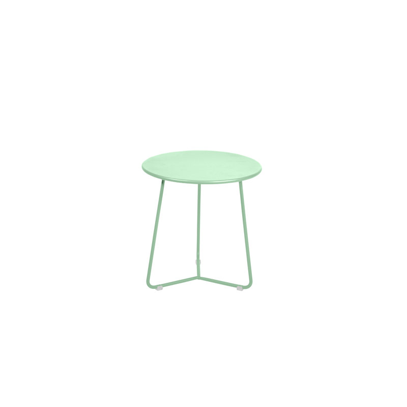Cocotte Outdoor Round Side Table, Acapulco Blue, 14" H x 13.5" L x 13.5" W