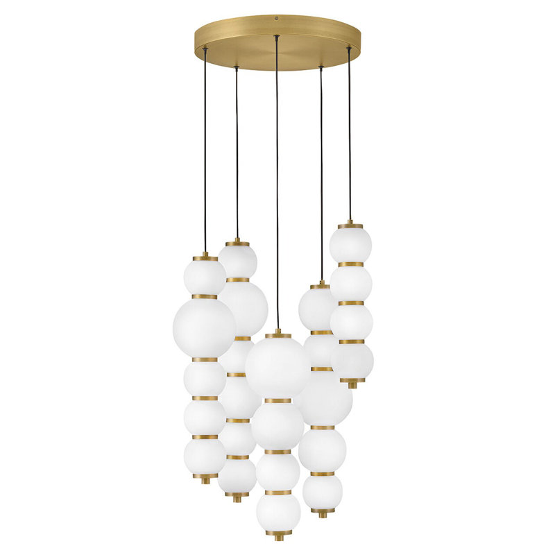 Trigo 1 - Light Steel LED Chandelier by Lisa McDennon