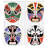 Dakota Fields Kabuki Shower Curtain Chinese Opera Multicolor-328623335