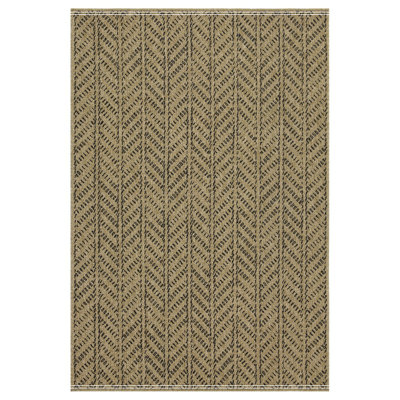 Tapis intérieur / extérieur en jute / noir