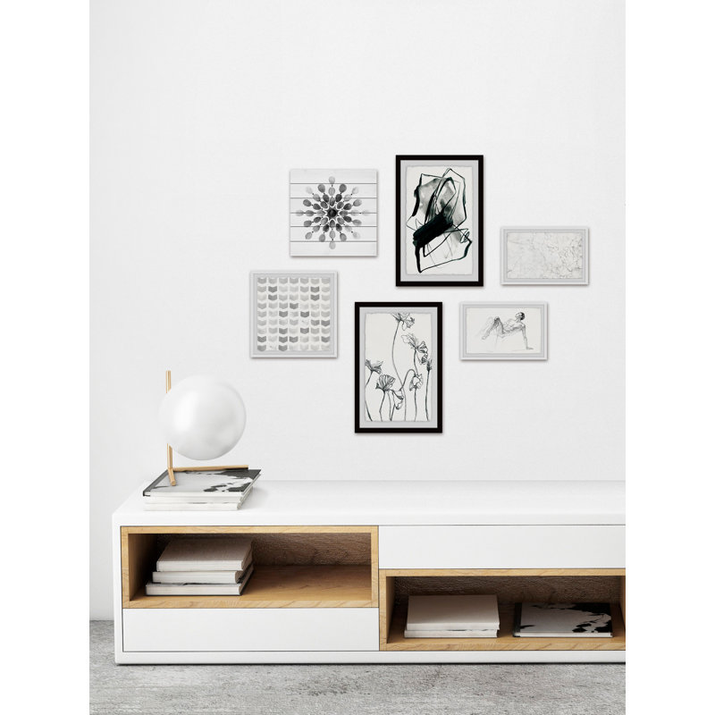 « ink lines », hexaptych