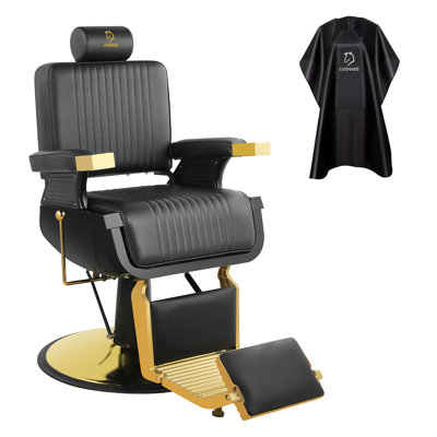  Barber Chair Hydraulic Reclining Salon Chair 360 Degrees Swivel Heavy Duty Styling Chairs For Hair Stylist Barber Salon Blackgold