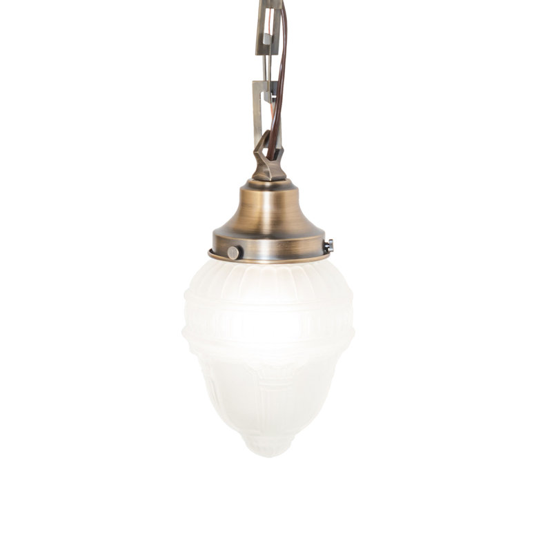 5" Wide Fancy Floral W/Colonnade Globe Mini Pendant