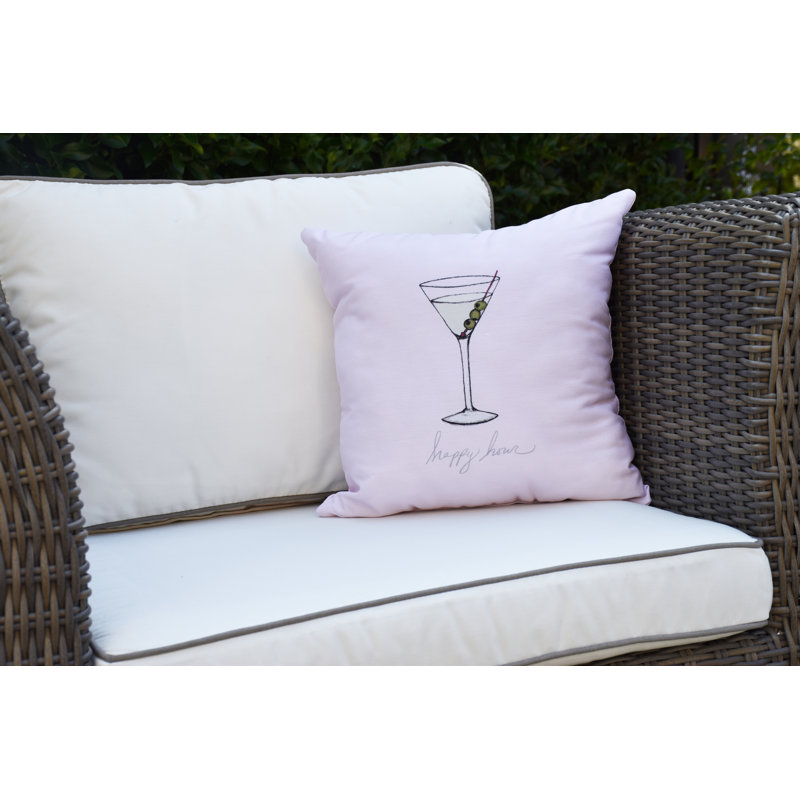 Palm Beach Reversible Throw Pillow, Pink, 20" x 20"