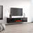 Gofried 72" Modern TV Stand with Electric Fireplace, High Gloss Finish, Wall-Mounted-1140122665