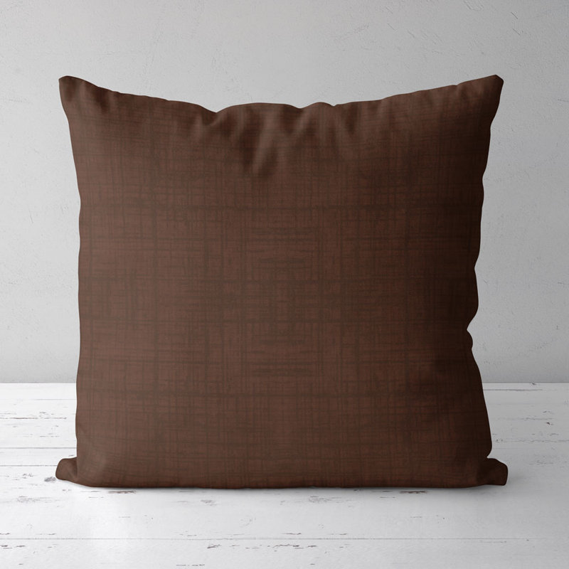 Housse de coussin carré et insert, Brun cacao