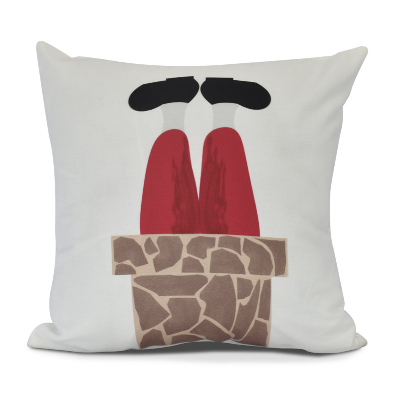Coussin de jeté away it va, Blanc, H 16 po x l 16 po
