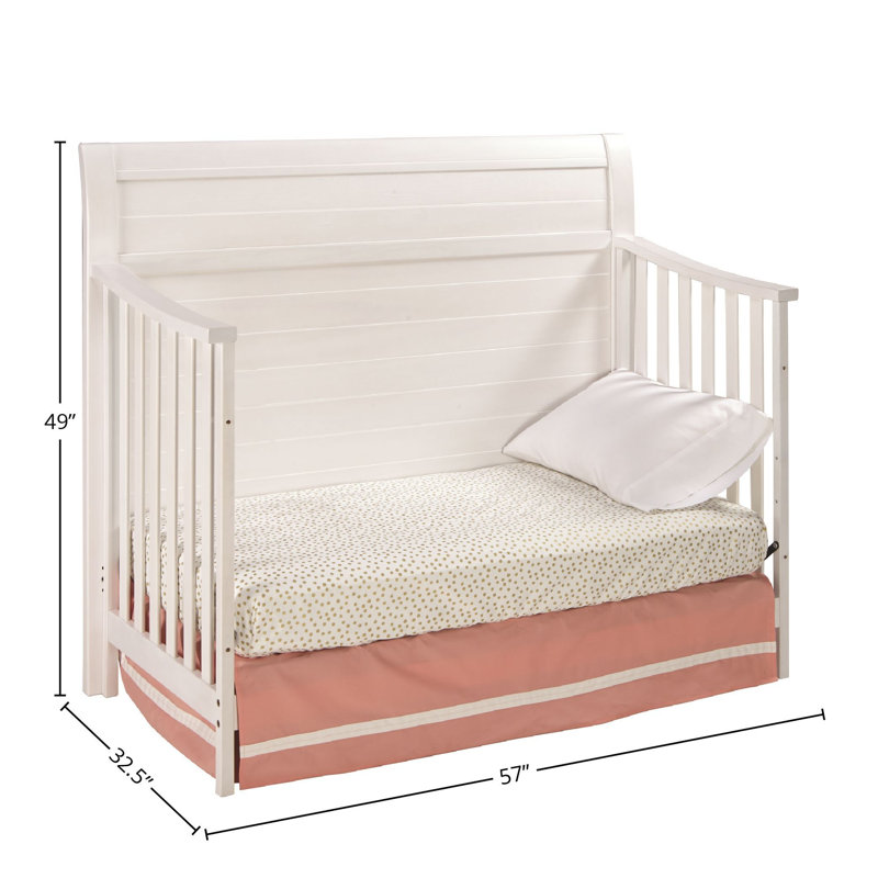 Lit de bébé Mabank, Blanc coquillage