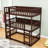 Twin Triple Wooden Bunk Bed With Detachable Design And Ladder-122544119