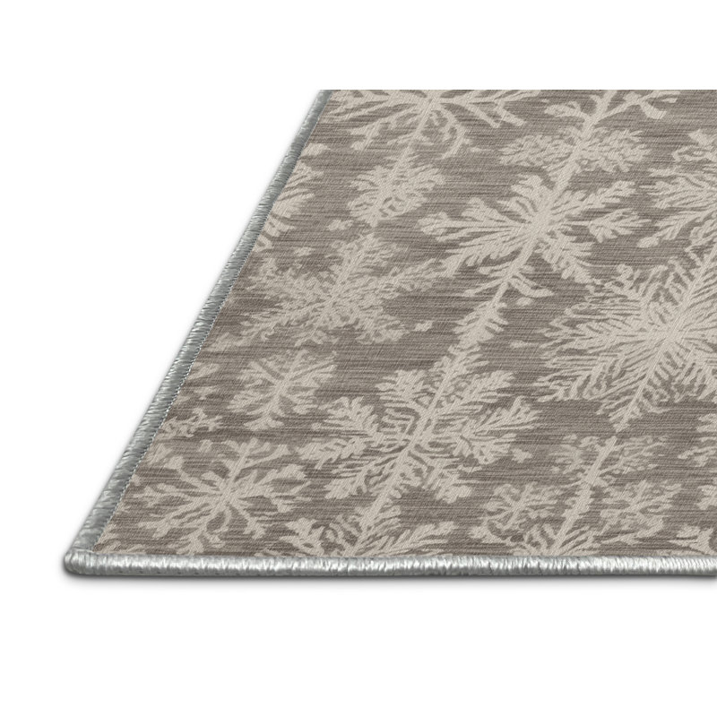 Machine Washable Nature Beige Area Rug, Rectangle 2' x 3'